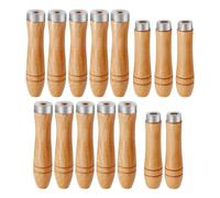 Katnetoly per Legno 15 Pezzi In Legno Manico Speciale In Acciaio Sbavature Foro Tondo Piccolo Manico In Legno (4mm+5mm+6mm) Durevole Facile da Usare