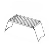 Katnetoly Per Picnic All'Aperto, Attrezzatura da Cottura Grill in Acciaio Inossidabile Portatile, Supporto per Guasta BBQ Pieghevole Leggero.