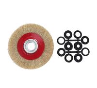 Katnetoly per ruote a filo piatto in acciaio da 200 mm, 1 pezzo, con anelli adattatori da 10 pezzi per smerigliatrice da banco