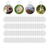 Katnetoly per Sublimazione Grezzi su Entrambi I Lati 80 per Sublimazione in MDF Grezzi con 160 Anelli e Clip