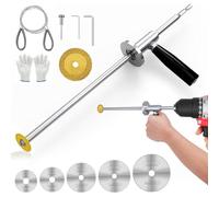 Katnetoly Per Tagliatubi In PVC con Manico, Ruota di Taglio A Grana di Diamante, Guida per Profondità di Taglio Regolabile di 7 Pollici.