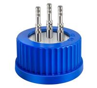 Katnetoly Per Uso In Laboratorio Tappo di Sicurezza per Bottiglia In Acciaio Inossidabile GL45 304, Misura Media, 1 Porta Autoclavabile 3 Porte