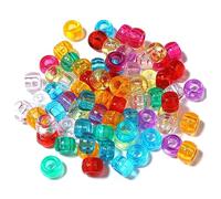 Katnetoly Perline per Gioielli Bulk Fit per la Creazione di Gioielli Fai-da-Te Realizzazione di Braccialetti Kandi 6x9mm Circa 1800 Pezzi Trasparenti