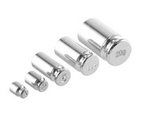 Katnetoly Peso 1g 2g 5g 10g 20g Cromo Placcatura Calibrazione Grammo Scala Peso Impostato per Digitale Scala Equilibrio - bianca argenteo