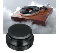 Katnetoly Peso Stabilizzatore in Alluminio Nero per Giradischi - Migliora la qualità del Suono e Riduce Le Vibrazioni - Accessorio per Lettori di Dischi