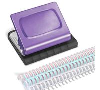 Katnetoly Pianificatore di Binding con un Pugno A 10 Fori, Viene Fornito con 10 Anelli Multicolori, Supporta Purpler A4 (30 Fori) e A5 (20 Fori)