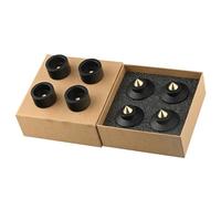 Katnetoly Piedini per Supporto Altoparlanti, Set da 4 Pezzi, in Lega di Alluminio e Rame, Regolabili, Ammortizzanti, Neri