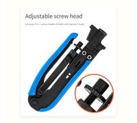 Katnetoly Pinza per Crimpare Connettori F, Crimpatore per Cavi, Crimpatura Coassiale, Utensile Regolabile per Crimpatura Terminali Cavi A Compressione