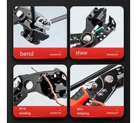 Katnetoly Pinza Spelafili Multifunzionale Pinza da Elettricista Industriale per Tronchesi per Crimpatura Terminali A