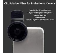 Katnetoly Polarizzatore Circolare Portatile con Lente Filtro CPL con Clip Telefonico Migliora la Fotografia Riducendo L'Abbagliamento e I Riflessi