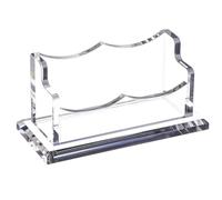 Katnetoly Porta Biglietti da Visita Orizzontale Trasparente per Scrivania, Display da Tavolo In Acrilico Porta Biglietti da Visita Organizer Durevole Facile da Usare