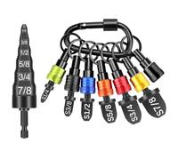 Katnetoly Porta Bit In Lega di Alluminio 1/4 Pollice, Set di Attrezzi per Riparazione HVAC da 15 Pezzi, Espansore per Tubi In Rame per Condizionatori D'Aria 6 In 1 HSS