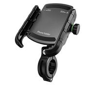 Katnetoly Porta Cellulare Universale per Moto Porta Cellulare per Bicicletta con Visione A 360° per Supporto per Cellulare da 5,4-7,2 Pollici Nero