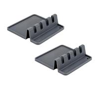 Katnetoly Porta di Pennello Essiccazione Resto e Organizzatore 2pcs Rettangolare Silicone con 4 Slot per Disegno per Disegnare Artisti Pennelli Pennelli