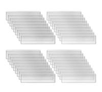 Katnetoly Porta Etichette Adesive per Scaffali 1,2 X 4,3 Pollici Tasche Trasparenti per Etichette per Scaffali Tasche per Carte di Credito per Supermercati (Confezione da 60)