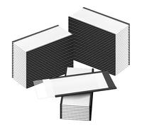 Katnetoly Porta Etichette Magnetiche 4 Porta Etichette A Canale C da 2 Pollici con Protezioni In Plastica Trasparente e Inserti In Carta Bianca, 50 Set