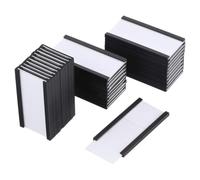 Katnetoly Porta Etichette Magnetiche da 1x2 Pollici con Inserti per Carte Bianche e Protezioni In Plastica Trasparente Porta Carte Dati Magnetiche