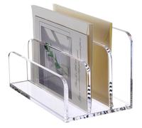 Katnetoly Porta Lettere Verticale Selezionatore di File Organizer da Scrivania In Acrilico Porta Lettere per Scrivania