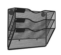 Katnetoly Portadocumenti Magnetico A 3 Livelli, Foratura, Montaggio, Organizer per Riviste In Metallo per Frigorifero da Ufficio