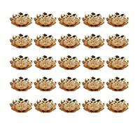 Katnetoly Portaincenso da 30 Pezzi, Portabastoncini di Incenso di Dorato, Portaincenso in Lega di Anti-Fuoriuscita di Cenere per Bastoncini/Bobine