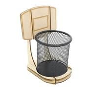 Katnetoly Portamatite per Penna, Organizer per Matite con Supporto da Basket In Legno Fatto A Mano, Portamatite In Rete