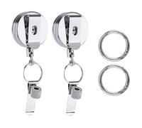 Katnetoly Portapenne Retrattile da 2 Pezzi, con Clip per Penna e Porta Badge con Clip da Cintura e per Infermieri, Insegnanti, Cameriere, Facile da Usare