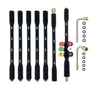 Katnetoly Prolunga per Idropulitrice Strumenti per la Pulizia Delle Grondaie Prolunga per Bacchetta di Ricambio per Idropulitrice, Attacco Rapido da 1/4 Pollici Facile da Usare Nero e