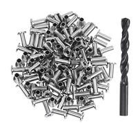 Katnetoly Protettiva nel Acciaio Inossidabile da 120 Pezzi per Ringhiera per da 1/8 di Pollice da 5/32 Pollici o 3/16 di Pollice, Kit di Ringhiere per Cavi T316