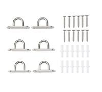 Katnetoly Protezione per Gli Occhi Ovale Gancio Un Forma di U Montaggio Un Parete Un Soffitto Fissaggio per Sartiame Dispositivo di Fissaggio per Sacchi di Sabbia Altalena Fitness