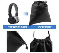Katnetoly Pu Morbida in Pelle per da Taschino Intorno alla Cuffia per Cuffie -1 Dj Nera