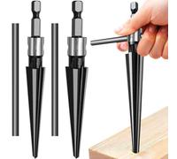 Katnetoly Punta da Trapano/Manuale da 2 Pezzi, 2 Alesatori Conici Specifici, Alesatore Esagonale A 6 Slot, Kit di Parti Coniche da 5-16 Mm/3-13 mm