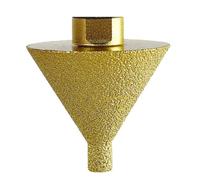 Katnetoly Punta Diamantata per Smussatura per Smerigliatrici Angolari, Punte per Trapano Svasatore da 5/8 Pollici 11, Punta per Piastrelle con Cono Diamantato Grande