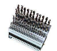 Katnetoly Punta Elicoidale Piccola di Qualità Industriale Completamente Rettificata 60 Pezzi In Acciaio Rapido Gambo Tondo Numero Scatola di Punte