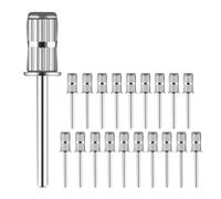 Katnetoly Punta per Trapano per Unghie con Mandrino da 20 Pezzi, Sostituzione Delle Punte per Levigatura da 3/32 Pollici, Set di Punte per Trapano per Albero con Fascia per Sabbia per Unghie;