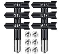 Katnetoly Punte per Spruzzatore, 6 Pezzi Punte per Spruzzatore di Airless Punte per Spruzzatore Reversibili per Ugelli per Spruzzatore di Airless