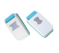 Katnetoly Punzonatrice per Schede per Lavori Artigianali 1,5 Pollici 2 Forme Perforatrice per Schede Indice Fai da Te Etichetta Tag Punzonatrice per Carta Bianco e Blu 2 Pezzi