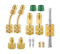 Katnetoly R410A Mini Adattatori Split Pezzi di Ricambio R410A Connettore Porta Vuoto di Ricarica con Femmina da 5/16 Pollici A da 1/4 Pollici per HVAC