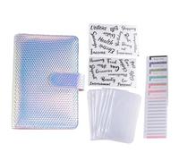 Katnetoly Raccoglitore ad Anelli per Budget Denaro A6, Raccoglitore per Pianificatore Portafoglio con Ripieno Contanti con Busta nel Contanti, Organizzatore Portafoglio Cartella Dei Soldi