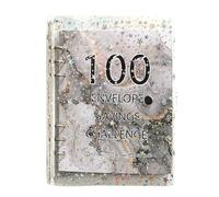 Katnetoly Raccoglitore di Risparmio da 100 Buste Challenge per Save 5050 con Buste di Contanti per La Pianificazione del Budget, Nero