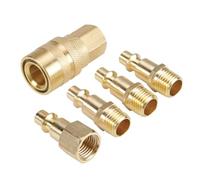 Katnetoly Raccordi Pneumatici 1/4NPT Set di Cinque Pezzi Connettore Rapido Kit Raccordi Aria A Connessione Rapida In Massiccio