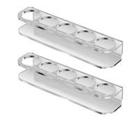 Katnetoly Rack per Riporre Le Fiale di Insulina, Supporto Organizer A 5 Scomparti, Adatto per Fiale Standard da 10 Ml U-100, Acrilico Resistente, Salvaspazio, Confezione da 2