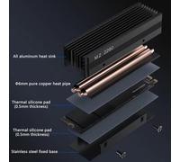 Katnetoly Radiator SSD 2280 Dissipatore di SSD per M.2 NVMe 2280 SSD, 2 Tubi di, Radiatore SSD M.2 Nero