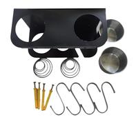 Katnetoly Rastrelliera Portaoggetti/Organizzatore per Pistola per Grasso da Parete, Supporto per Pistola per Grasso Manuale per Officina, Negozio, Garage, con 2 Contenitori Raccogligocce