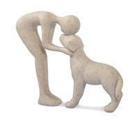 Katnetoly Regalo di Memoria Statue Affascinante per Cani e Uomo per Amanti degli Animali Domestici per Ufficio, Soggiorno, Camera da Letto