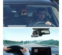 Katnetoly Registratore per Auto 3MP Frontale per WiFi HD Doppia Lente Doppia Registrazione IR Visione Notturna Registratore per Fotocamera DV per Auto da 3 Metri