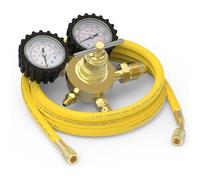 Katnetoly Regolatore di Azoto+Tubo Flessibile, Pressione di Uscita 0-800 PSI e 0-4000 PSI, Connessione di Ingresso CGA580 e Raccordo Svasato da 1/4 di Pollice