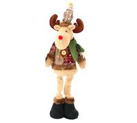 Katnetoly Renna di Natale in Piedi Renna di Peluche Ripiena Renna di Natale Grande con Gambe Retrattili Decorazioni Natalizie Ornamenti Decorazioni Natalizie