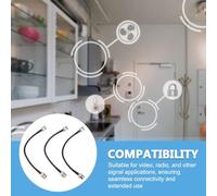 Katnetoly RG58 Spina BNC A Spina BNC Connettore A Crimpare Coassiale Jumper Filo Segnale Oscilloscopio 0,2 M