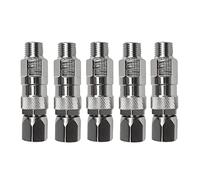 Katnetoly Ricambi di Ricambio per Tubo di Spruzzo Airless Adattatore Girevole Connettore per Spruzzatore In Acciaio Inossidabile Adatto per Spruzzatore di Ad Alta Pressione Airless 5 Pezzi