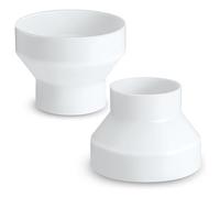 Katnetoly Riduttore per Condotto da 6 A 4 Pollici Adattatore per Condotto D'Aria In ABS Ventola per Condotto o Adattatore per Sfiato per Asciugatrice Connettore per Tubo Bianco